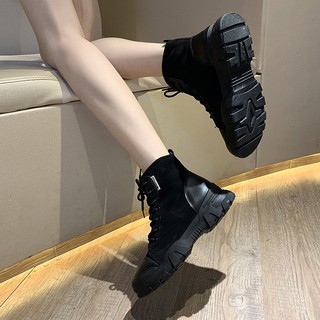 Giày bốt đế dày phong cách Anh 2019 cho nữ