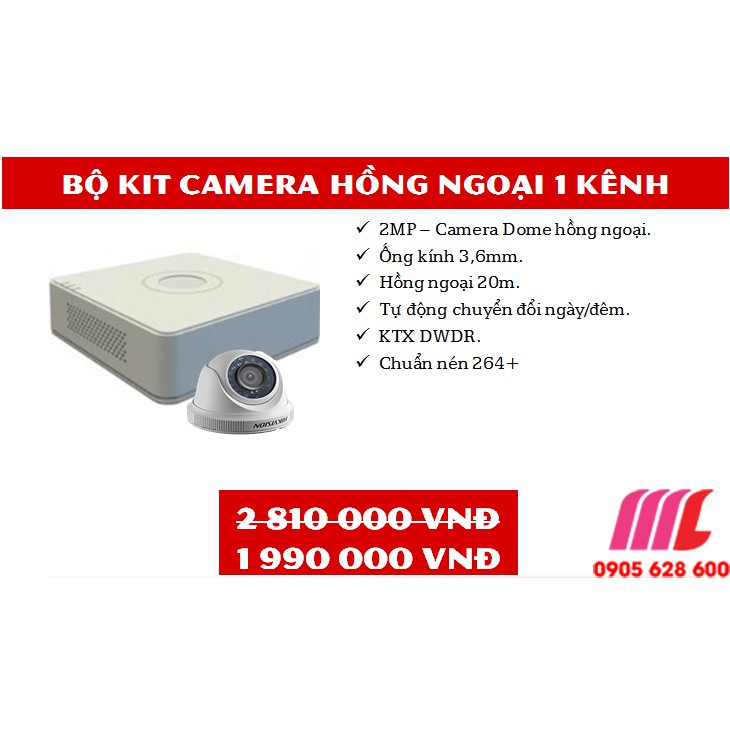 Bộ KIT CAMERA hồng ngoại 1 kênh