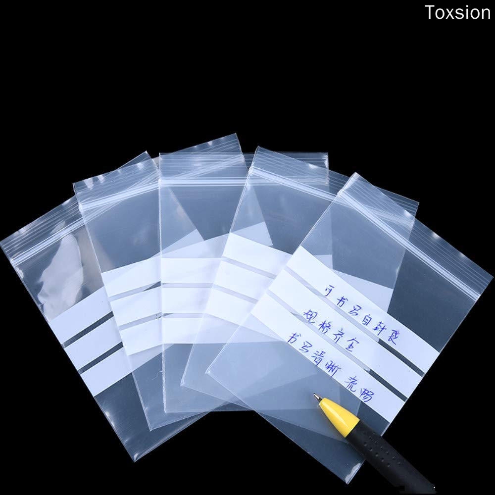 100Pcs Túi Nhựa Ziplock Nhỏ Trong Suốt Túi Du Lịch Có Thể Uốn Lại Được Dây Kéo Túi Có Nhãn Ghi Rõ Ràng Small Ziplock Clear Plastic Bags Resealable Poly Travel Pouch Zipper Writable Label Bags Clear