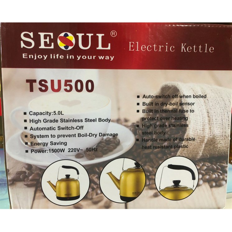 Ấm đun nước điện 5 lít Seoul TSU500