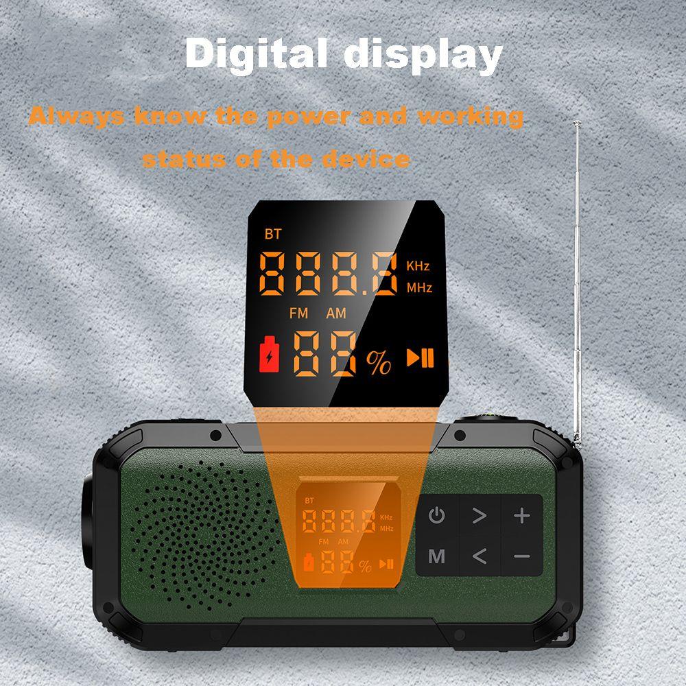 Máy Cạo Râu Năng Lượng Mặt Trời SOS NOAA / WB / AM / FM Có La Bàn Tiện Lợi