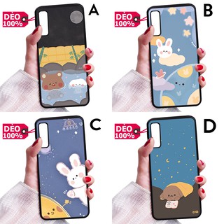 ỐP LƯNG SAMSUNG A7 2018 (A750) HOẠT HÌNH NHÂN VẬT GẤU VÀ THỎ SINH ĐỘNG