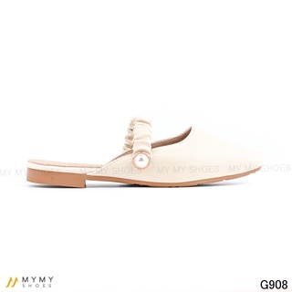 Giầy bít mũi nữ da lì 908