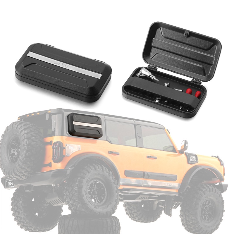 TRX4 Hộp đựng dụng cụ hành lý Ba lô bên cho 1/10 RC Track Traxxas TRX-4 SCX10 TRX6 Bộ phận nâng cấp 300 MST của Xe tăng