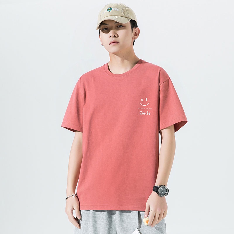 Áo Thun Cotton Tay Ngắn In Họa Tiết Đơn Giản Thời Trang Mùa Hè Cho Nam