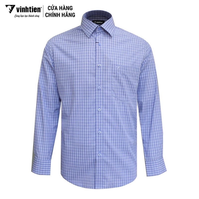 Áo Sơ Mi Dài Tay Sọc Caro Form Regular Vĩnh Tiến 375 - Nhiều Màu