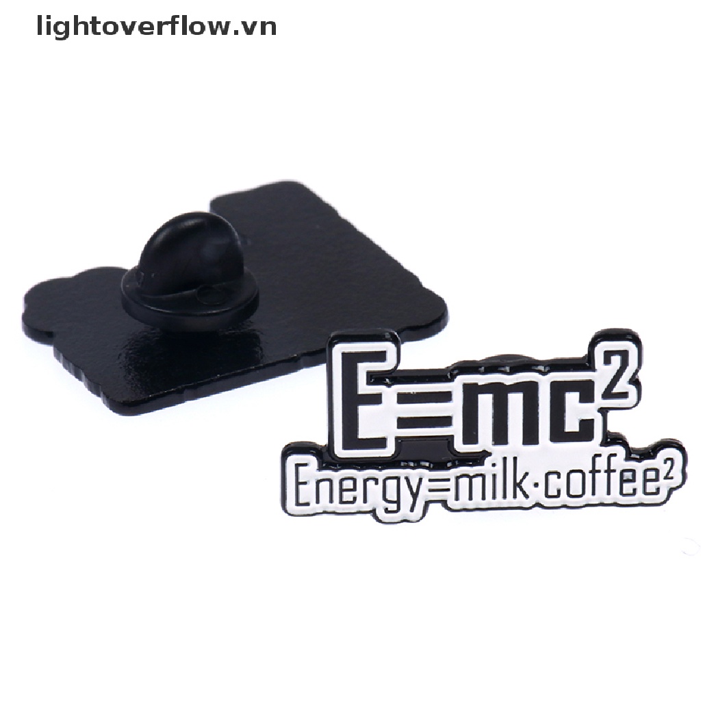 1 Huy Hiệu Cài Áo Tráng Men Hình Khoa Học Màu Trắng Đen