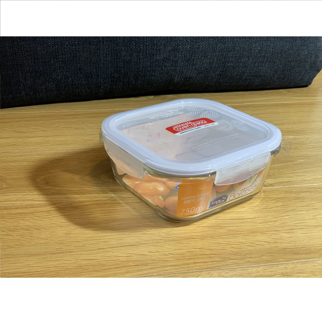 Hộp thủy tinh vuông Lock&Lock cao cấp (Khách tùy chọn kích cỡ) LLG205 LLG224