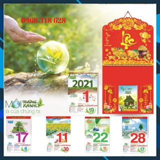 Bộ lịch TÂN SỬU 2021 - bloc lịch đại khổ 17cm x 24cm