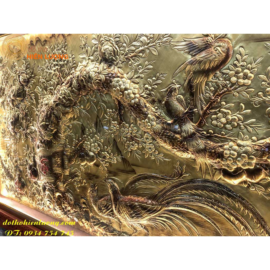 Tranh Vinh Hoa Phú Quý Giả Cổ DxR: 2.3m x 1.2m - Tranh Treo Phòng Khách