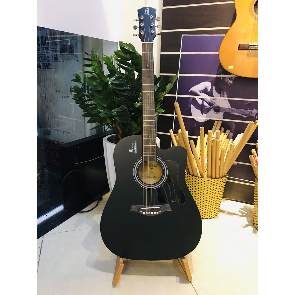 Đàn guitar acoustic hãng HT music Tặng kèm full 6 món phụ kiện