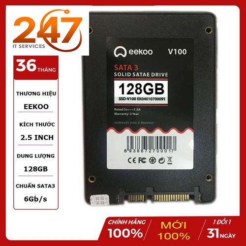 Ổ Cứng SSD EEKO 128GB - Bảo Hành Chính Hãng 36 Tháng 1 Đổi 1