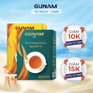 Combo Cảm ơn mẹ - trà Ô long túi lọc nguyên vị GUNAM (25 gói x 2,5g) + Trà Ô long túi lọc vị gừng