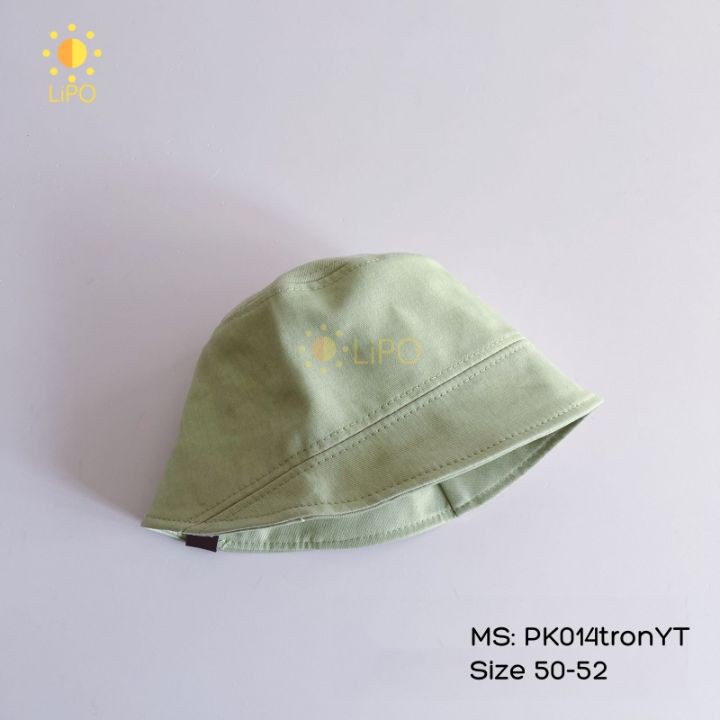 Mũ tròn bé trai bé gái màu trơn basic, nón tròn cho bé 2- 6 tuổi PK014tronYT