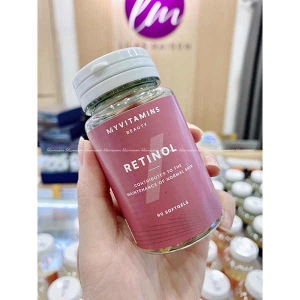 Viên uống Retinol Myvitamins Beauty 90 viên làm sáng da chống lão hóa UK