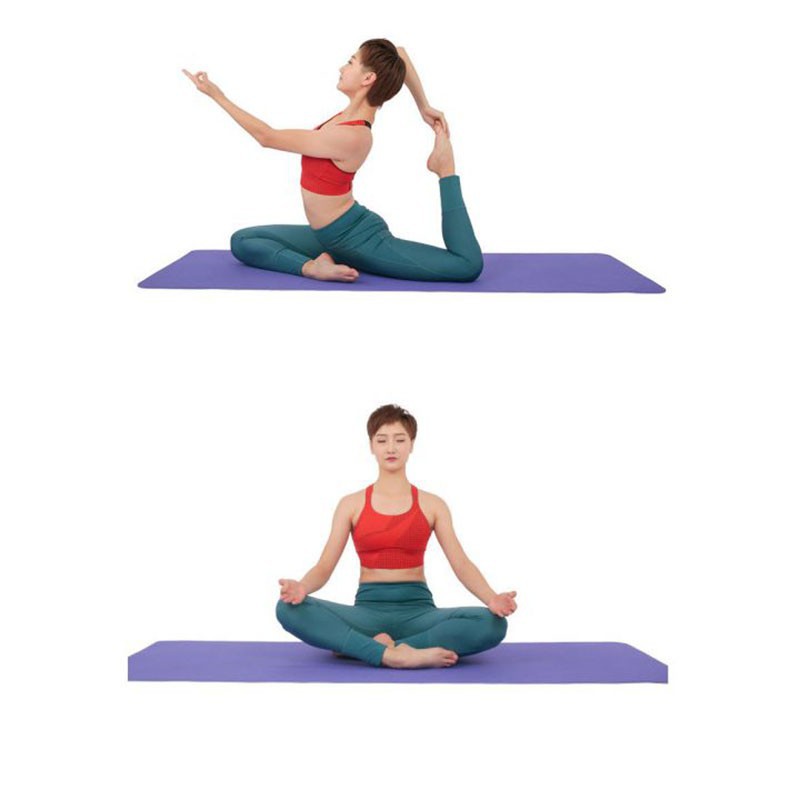 Thảm Tập Yoga TPE 2 Lớp 6mm Siêu Bền, Thảm Yoga Hàng Cao Cấp Chuyên Dùng Cho Phòng Tập Y11 -Violet_Store