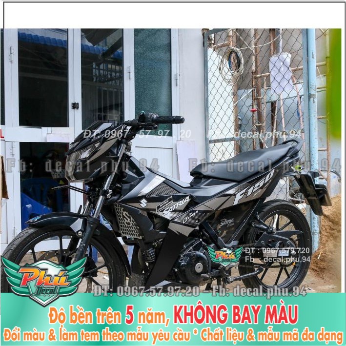 Tem rời Satria đen xám mới (H) -1