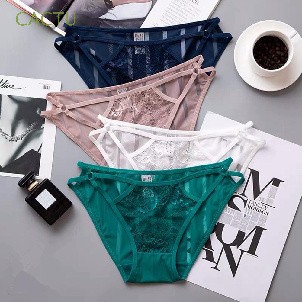 Quần lót phối ren màu trơn phong cách quyến rũ đầy thu hút dành cho nữ