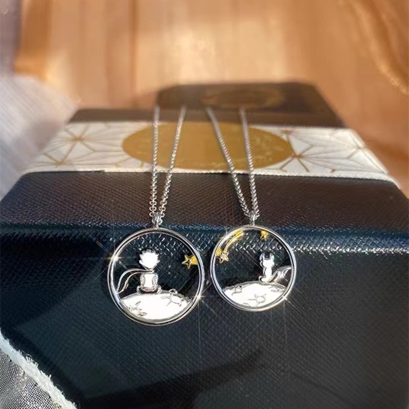 Vòng cổ Thiết Kế Hoạt Hình Hoàng Tử Bé/Cáo Cho Cặp Đôi Làm Quà Tặng Valentine