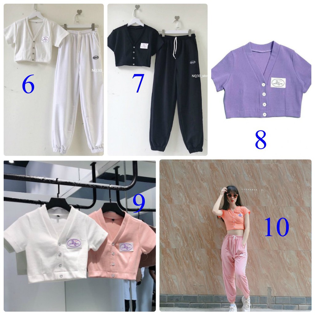 Sét áo croptop 2 món siêu hot được các bạn mua nhiều nhất 2020 ( có ảnh và video thật )