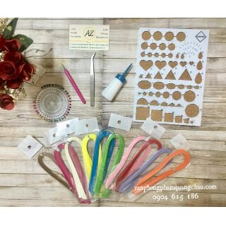 Nguyên liệu và dụng cụ làm quilling cơ bản