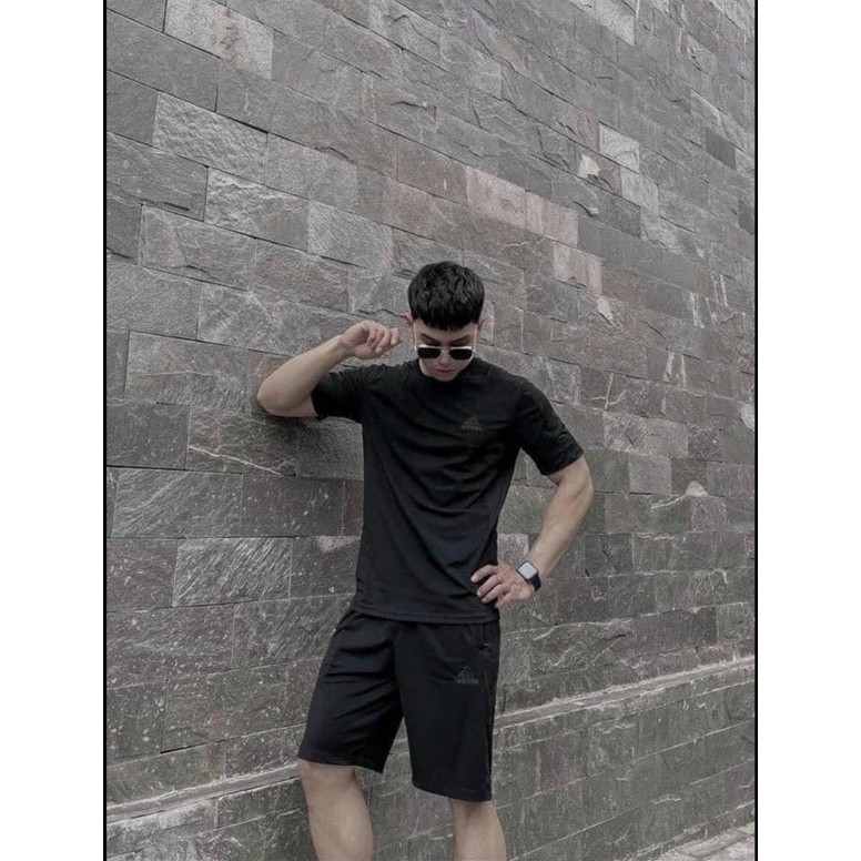 NAMC08 - BỘ THỂ THAO TRƠN CỔ TRÒN 2 MÀU THÊU CHO NAM | BigBuy360 - bigbuy360.vn