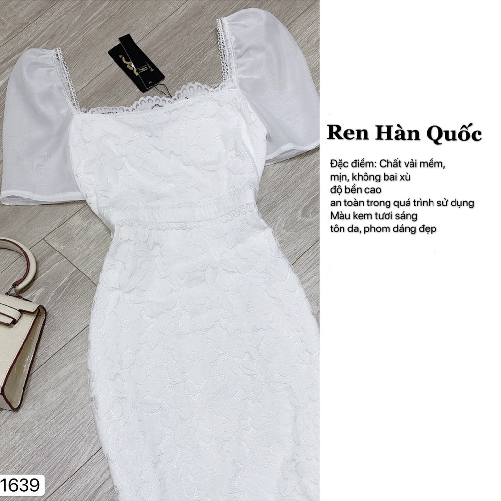 Váy ren body hoa trắng V1639 - QUEEN SHOP DOLCE VIVA COLLECTION (ảnh người mẫu và ảnh trải sàn do shop tự chụp)