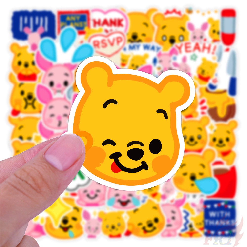 ❉ Pooh Bear Series 06 - Q Baby Styles Stickers ❉ 50Pcs/Set Disney Cartoon DIY Luggage Laptop Skateboard Doodle Decals Stickers