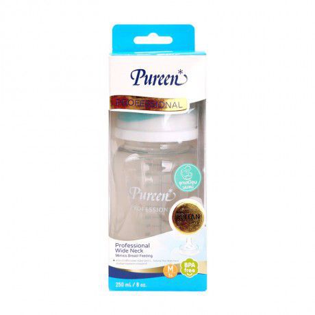 Bình sữa Pureen Professional Tritan Wide Neck Mimics Breast Feeding 120ml - 250ml