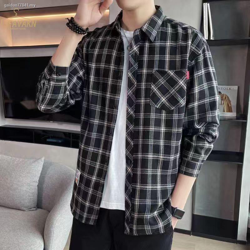Áo Sơ Mi Đen Tay Dài Cổ Nửa Thời Trang Xuân Thu 2022 Cho Nam