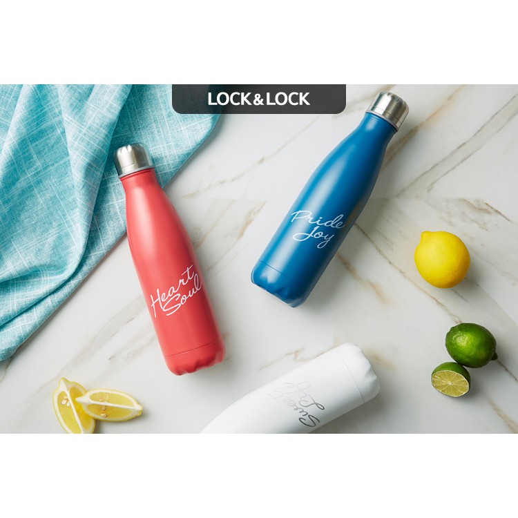 Bình Giữ Nhiệt Lock&Lock Luna Bottle LHC3215 (500ml) - Trắng/Xanh - Hàng Chính Hãng