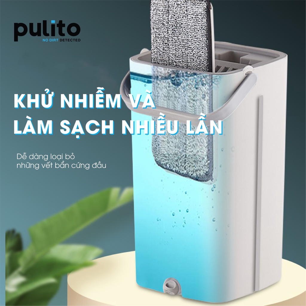 Cây lau nhà tự vắt thông minh Pulito, Chổi lau nhà 360 độ đa năng BLN-R4