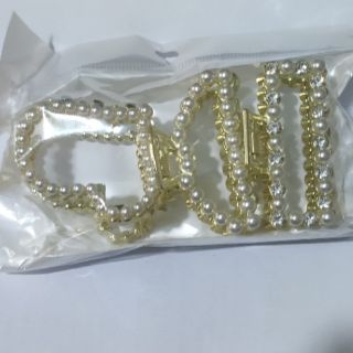 Set 3 kẹp tóc giả ngọc trai