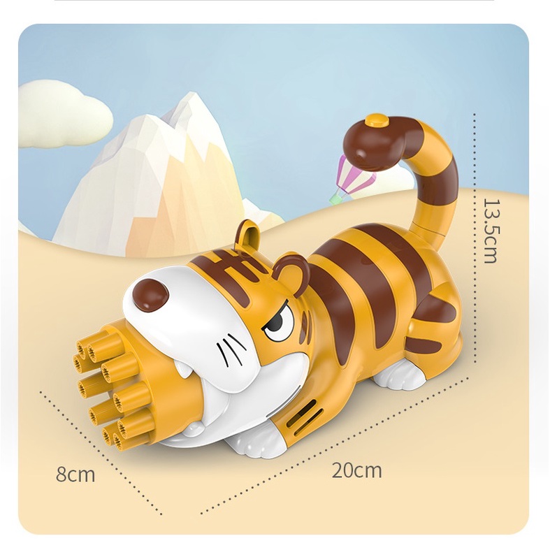 Súng bắn bong bóng, Đồ chơi thổi bong bóng xà phòng 10 nòng hình động vật siêu hot cho trẻ em