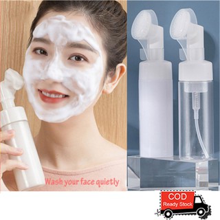 Chai tạo bọt dạng nhấn có cọ bằng silicon tiện lợi
