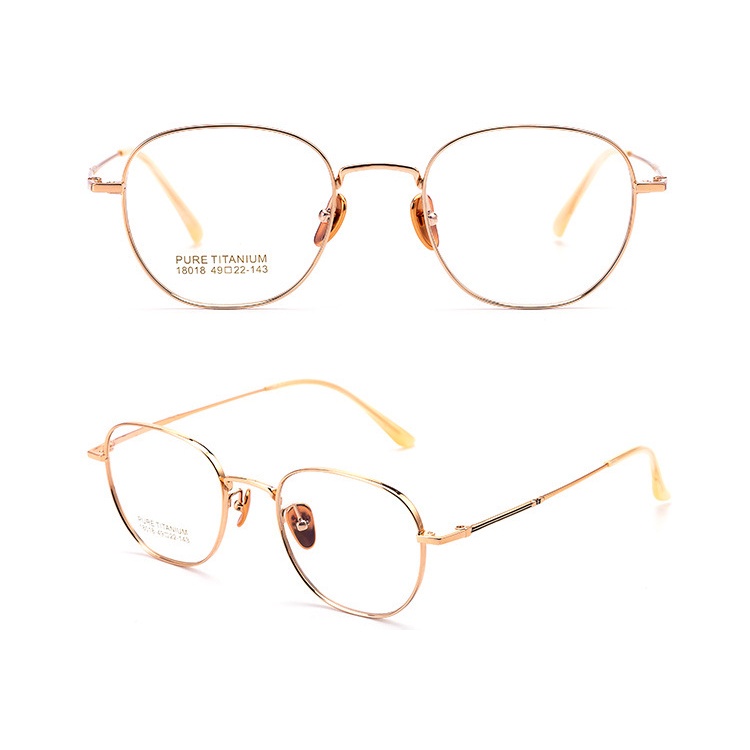 Hevia Mắt Kính Gọng Titan Siêu Nhẹ pt081 Thời Trang Cho Nam Và Nữ