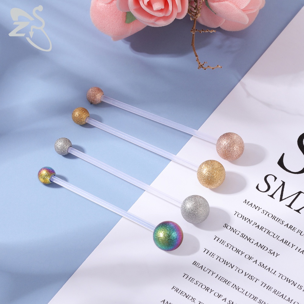 Khuyên rốn đính đá xinh xắn 14g cỡ 10 / 24 / 32 / 38mm tùy chọn