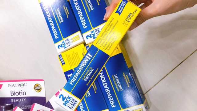 (freeship)Kem bôi trĩ Preparation H Hemorrhoidal Ointment 57g x2 tuýp