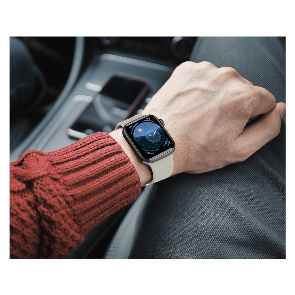 Dây Đeo Đồng Hồ Bằng Silicone Mềm 10 Màu Cho Apple Watch Series 5 4 3 2 1 38 (40) / 42 (44) Mm)