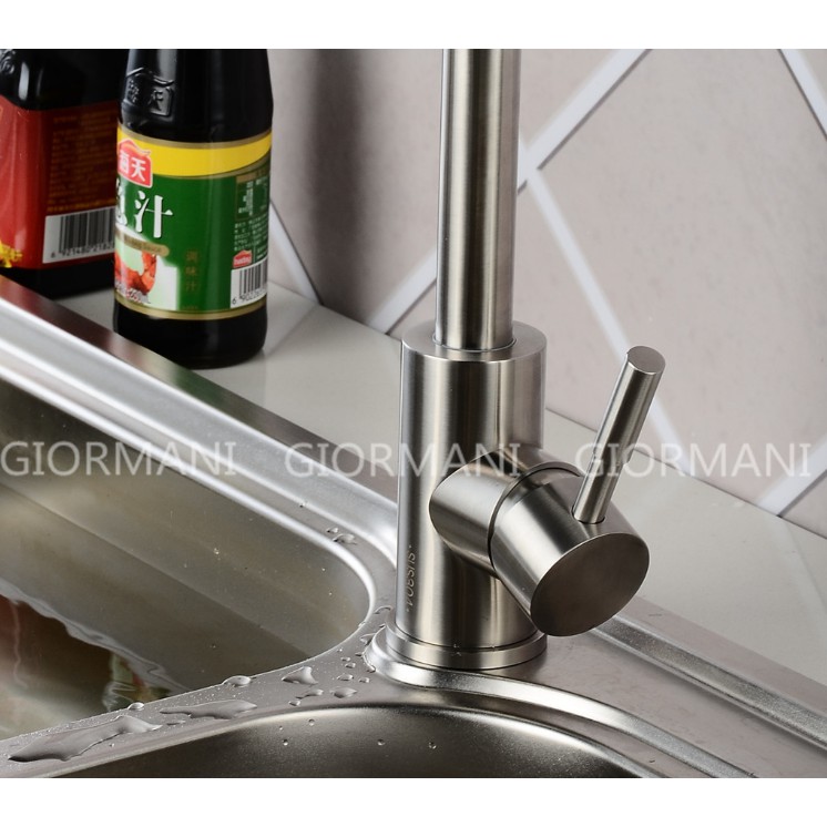 Vòi Rửa Bát Nóng Lạnh Inox 304 VRB07 tặng đôi cấp nước inox