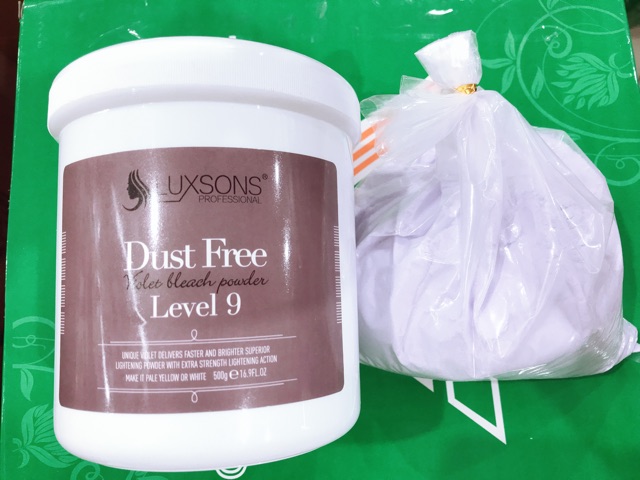 Bột tẩy tóc tím khử ánh sắc màu vàng Luxsons  Dust Free 500g