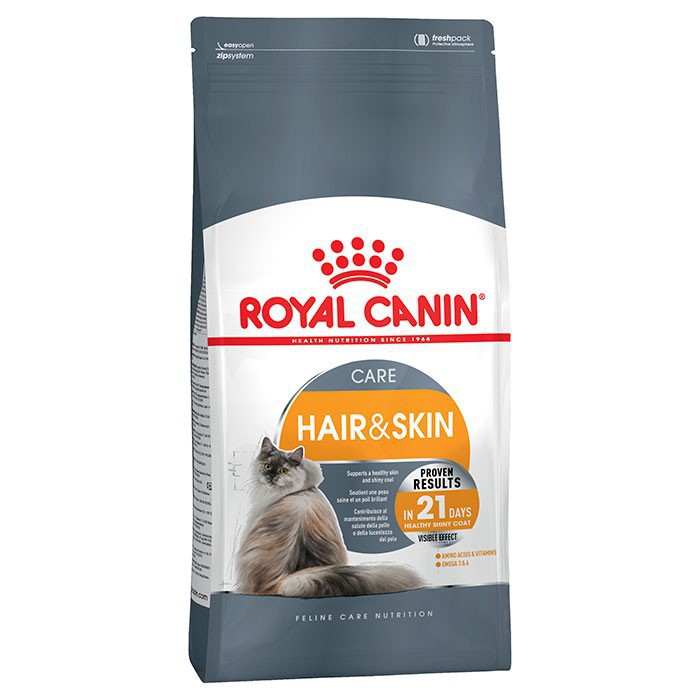 Thức ăn hạt Royal Canin Hair &amp; Skin dưỡng da lông cho mèo 400g