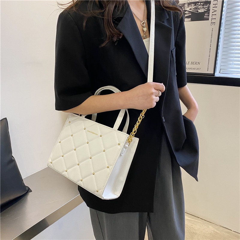 Túi Xách JASMIN NOIR Tay Hoa Văn Kẻ Ô Giản Dị Dành Cho Nữ