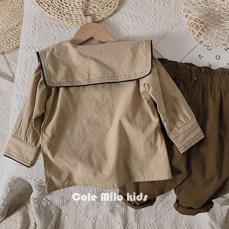 Set Áo Thun Tay Dài + Quần Dài Thời Trang Xuân Thu Mới Cho Bé Gái