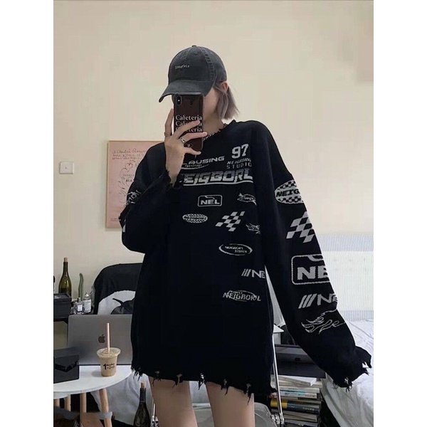 Áo Len Hoạ Tiết Racing