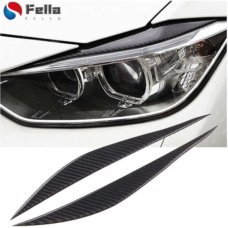 Miếng Dán Viền Đèn Pha / Mí Mắt Tự Động Họa Tiết Sợi Carbon Cho BMW 3 Series F30 F35 2013-2017
