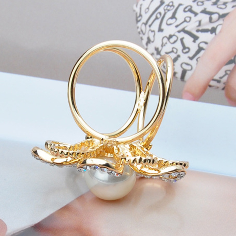 Ghim Cài Áo Hình Bông Hoa Đính Ngọc Trai Nhân Tạo Thời Trang