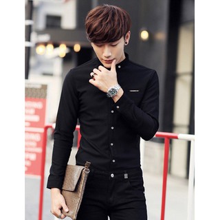 Áo sơ mi nam màu đen cao cấp