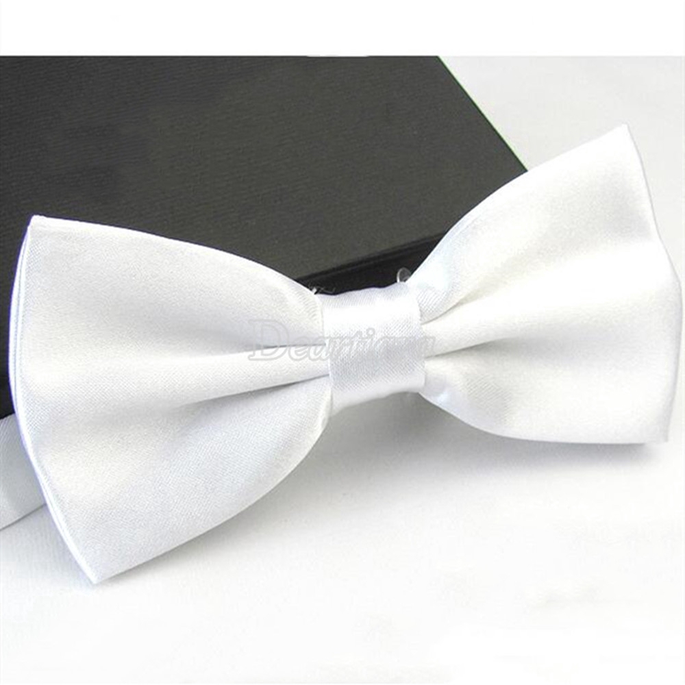 Nơ đeo cổ màu trơn kiểu dáng thanh lịch cho nam