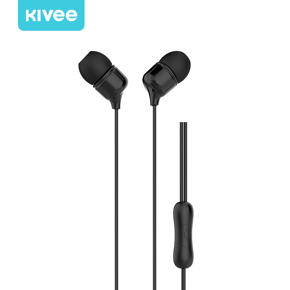 Tai nghe có dây KIVEE Cáp giao diện hình trụ 3.5mm dài 1.2 mét Có micrô phù hợp với Huawei, Xiaomi, OPPO, Samsung vivo